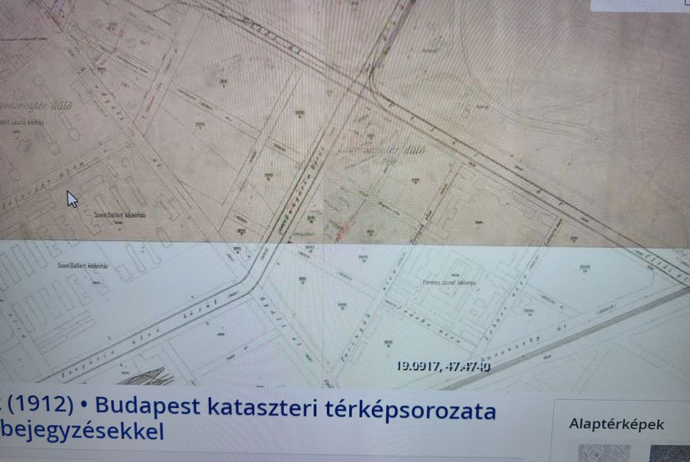 Az 1912-es kataszteri térkép